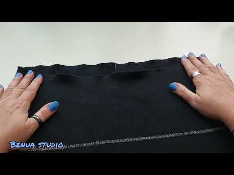 Видео: Пришить резинку вместо пояса к трикотажной юбке