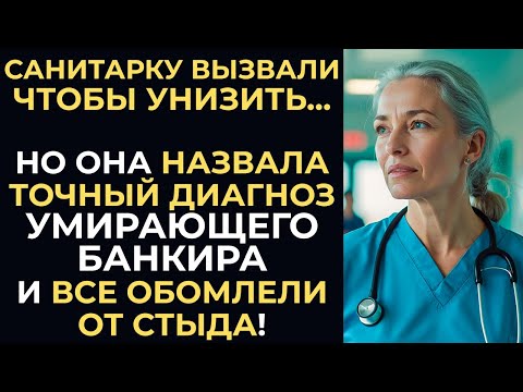 Видео: Санитарку позвали на консилиум, чтобы унизить! Но когда она назвала диагноз умирающего банкира...