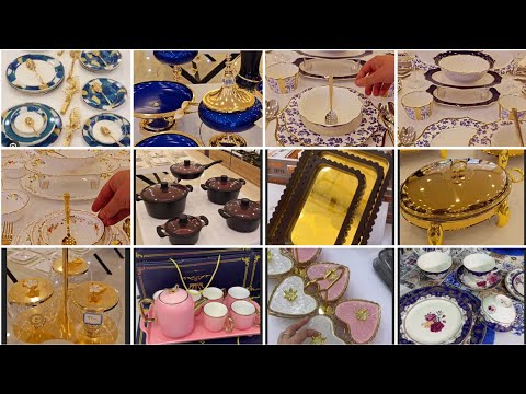 Видео: Роскошный обеденный столовый гарнитур, изысканная посуда, подогреватель для хранения и хранения п...