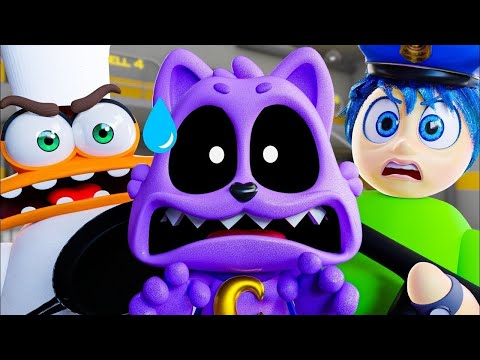 Видео: КОТ ДРЕМОТ - ПОБЕГ ИЗ ТЮРЬМЫ БАРРИ! | Poppy Playtime 3 - Анимации на русском