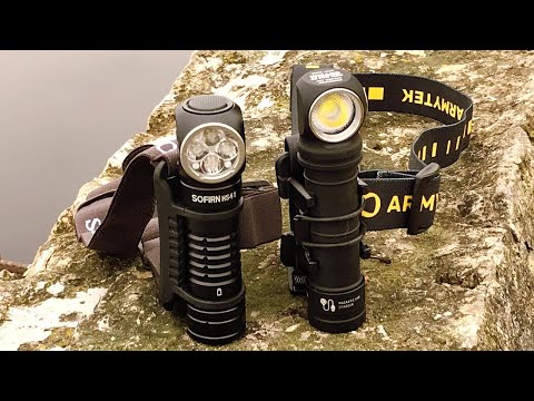 Видео: КТО МОЩНЕЙ? Сравнение налобного фонаря SOFIRN 4000lm [Китай] с ARMYTEK WIZARD 4000lm, Мини обзор