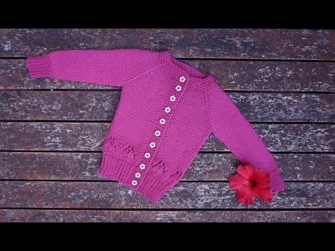 Видео: Детский кардиган спицами. От новорожденного до 10 лет. Часть1