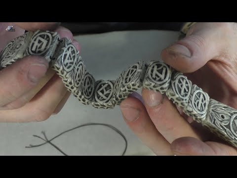 Видео: чeтки перекидные , старший футарк (кость цевка )