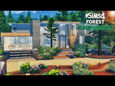 Видео: 🍂 Современный Дом в сосновом лесу | Роскошный Современный Интерьер | Без СС | СИМС 4 / THE SIMS 4