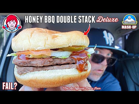 Видео: Обзор Wendy's® Honey BBQ Double Stack Deluxe! 🍯🍔🍔 | Неудачное ассорти? | theendorsement