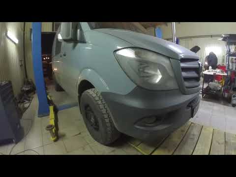 Видео: Лифт Спринтера 316 усиленная передняя рессора.  Mercedes sprinter 316