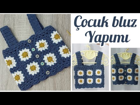 Видео: Здесь вам понравится 🌼 Мотив крючком детский кроп, Кофточка сделана