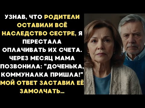 Видео: Родители оставили всё наследство сестре и я перестала им помогать. Через месяц мама позвонила, но я