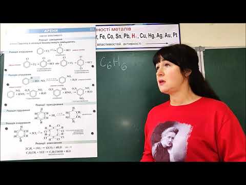 Видео: ХІМІЯ. 10 КЛАС. УРОК 20. Хімічні властивості бензену.