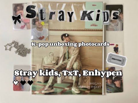 Видео: ⟡Kpop unboxing stray kids, enhypen and txt/ самая  эмоциональная  распаковка ⟡