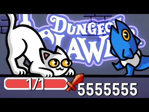 Видео: Кошечка Зефирка через бесконечный разгон силы // Dungeon Clawler #3