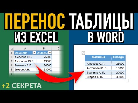 Видео: Перенос таблицы Эксель в Ворд ➤ Возможности Word
