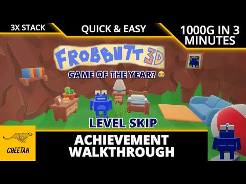 Видео: Frobbutt 3D — прохождение достижения (1000G ЗА 3 МИНУТЫ) СТАКАН 3000G + ПРОПУСК УРОВНЯ!