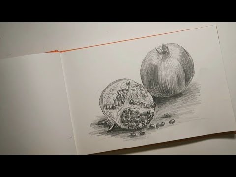 Видео: Как нарисовать гранат. Основные подсказки при работе со светотенью. Рисунок простым карандашом