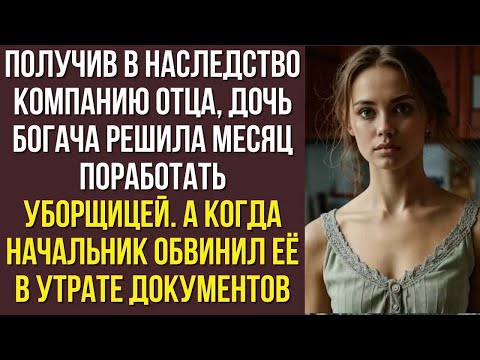 Видео: Получив в наследство компанию отца, дочь богача решила месяц поработать уборщицей