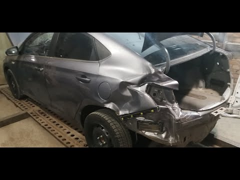 Видео: Хендай Солярис.Замена заднего крыла.Кузовной ремонт