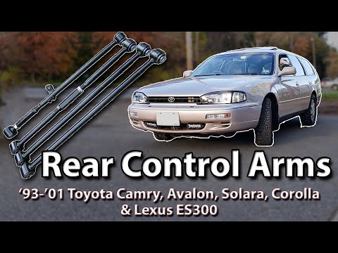 Видео: Замена задних рычагов подвески 1993-2001 Toyota Camry, Solara, Avalon, Corolla и Lexus ES300