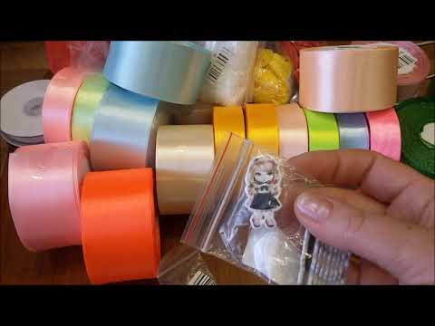 Видео: Я влюбилась в эти цветочки из узкой ленты! Обзор СП закупки + бонус от Наташи)))