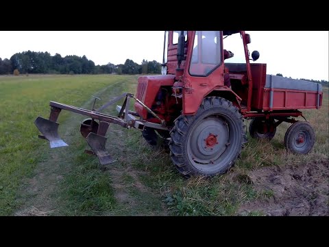 Видео: Оранка, т 16 саморобним плугом!