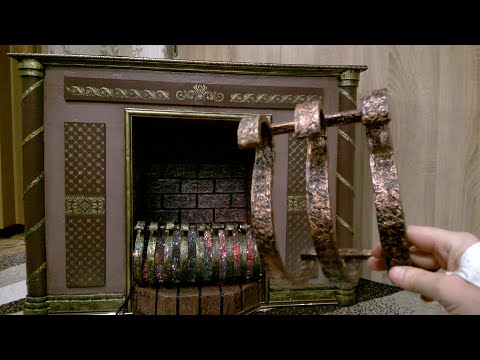 Видео: Решетка к камину. Фальш решетка под кованное изделие.Wrought iron grille made of cardboard