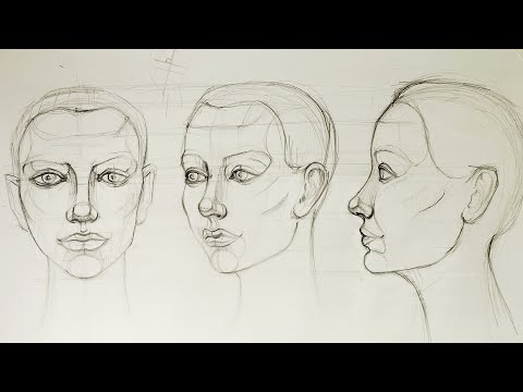 Видео: Как рисовать лицо