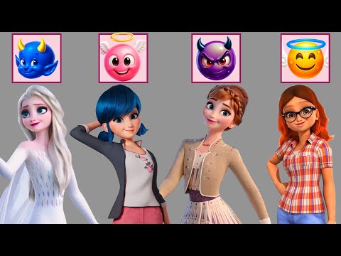 Видео: Эпическое сияние! Превращение ангела в демона | Леди Баг, Алья, Эльза и Анна!