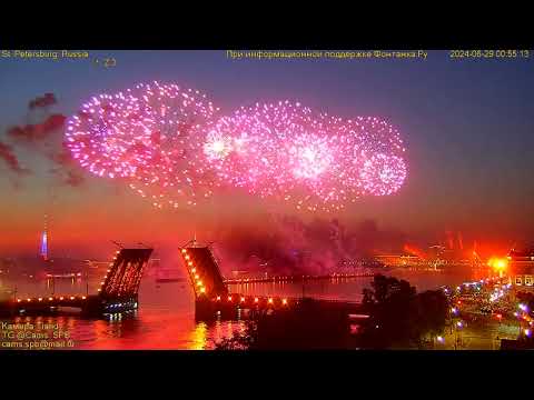 Видео: Scarlet Sails 2024 St.Petersburg fire show; Алые Паруса 2024 Петербург фейерверк