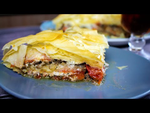 Видео: Пирог с мясом из теста фило. Нереально вкусно