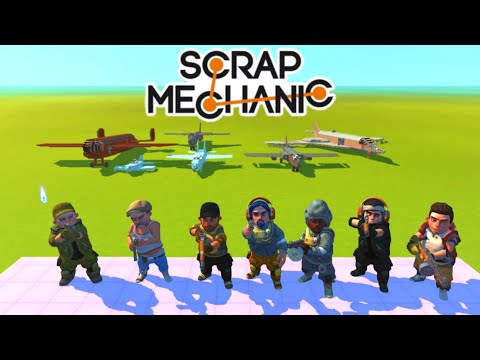 Видео: БИТВА: СТРОИМ САМОЛЁТЫ В SCRAP MECHANIC!!!