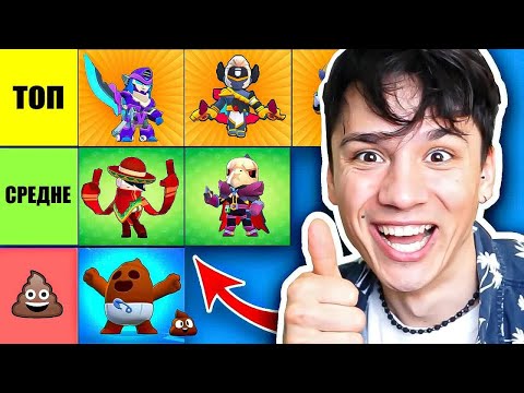 Видео: ТОП СКИНЫ ОТ ХУДШЕГО К ЛУЧШЕМУ В BRAWL STARS!🤩 ВЫБРАЛ САМЫЕ КРУТЫЕ СКИНЫ В ИГРЕ!😎