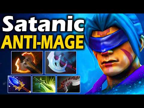 Видео: Сатаник на Антимаге, ЛУЧШИЙ КЕРРИ ДЛЯ НОВИЧКОВ! - Satanic Anti-Mage 7.37 ДОТА 2