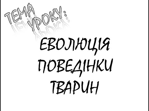 Видео: ЕВОЛЮЦІЯ ПОВЕДІНКИ ТВАРИН