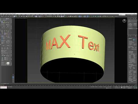 Видео: Как наложить текст на поверхность цилиндра в 3DS Max?