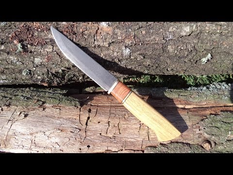 Видео: Как сделать Нож из мехпилы Р6М5 "Ворон" рукоять из дуба (Клип)  Knife from mekhpila HSS "Raven"