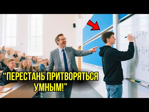 Видео: Преподаватель Заставил Бедного Студента Решать НЕВОЗМОЖНУЮ Задачу Ради Шутки, Но Когда Он Взял Мел..