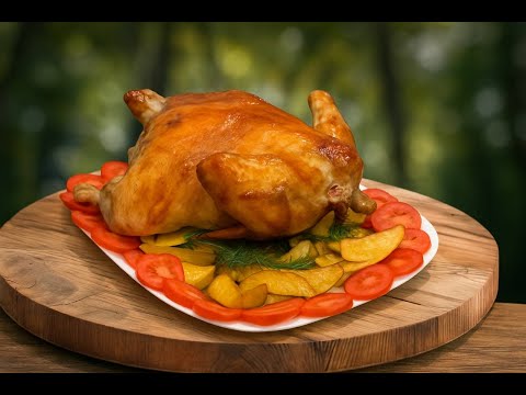 Видео: Сочная курица-гриль + картофельный гарнир | Легкий рецепт дома