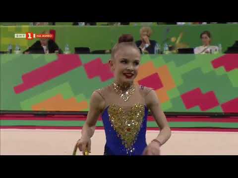 Видео: Стилияна Николова - обръч - финал - Световно първенство по художествена гимнастика - София 2022