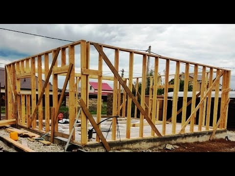 Видео: Гараж барнхаус 4 серия - Возводим стены #4 #барнхаус