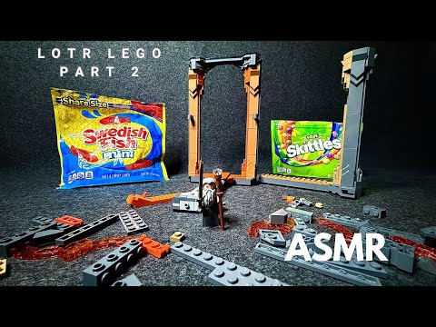Видео: ASMR | LEGO Властелин колец, часть 2 | Праздничное видео с 3 тыс. подписчиков + звуки жевательных...