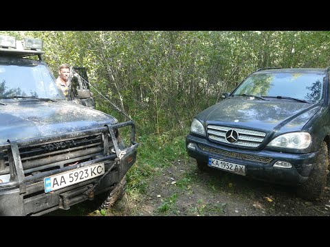 Видео: Новая ОФФРОУДНАЯ звезда Мерседес-Бенц М-класс (W163) vs Jeep Cherokee XJ vs TOYOTA LC-70