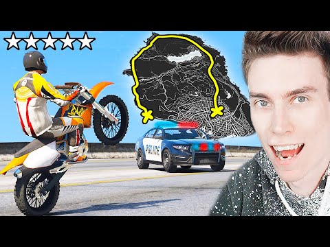 Видео: Проехал на ОДНОМ КОЛЕСЕ ВСЮ КАРТУ с 5 ЗВЕЗДАМИ в GTA 5!! (Челлендж)