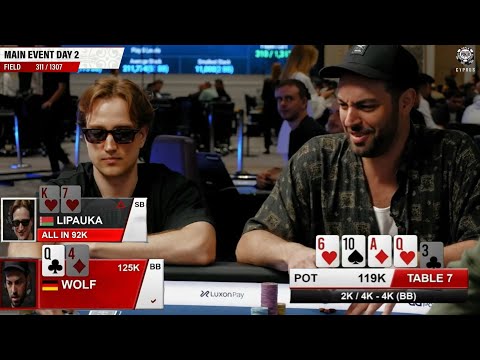 Видео: Блефуем без остановки в турнире за $5,300! WSOP Main Event Кипр | День 2.