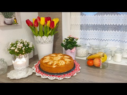 Видео: Фруктово Яблочный кухен!Самое быстрое тесто в приготовление!
