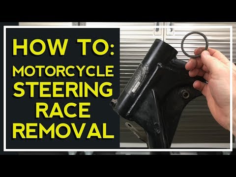 Видео: Снятие обоймы подшипника рулевой цапфы мотоцикла - Harley
