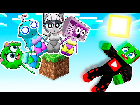 Видео: 😨 ВЫЖИВАНИЕ НА ОДНОМ БЛОКЕ С ДЕВУШКАМИ СПРУНКАМИ в МАЙНКРАФТ