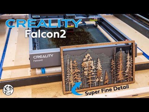 Видео: Creality Falcon2: 22 Вт мощности и 10 минут от распаковки до резки!