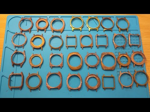 Видео: Купил корпуса часов СССР без позолоченного покрытия.