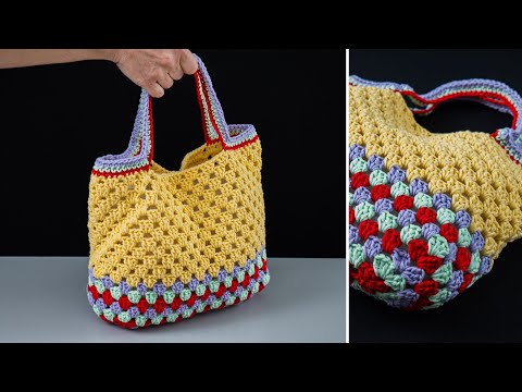 Видео: Очень простая сумка-тоут крючком для начинающих!