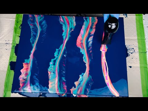 Видео: Перистые перламутровые клетки | Dutch Pour Fluid Art Painting