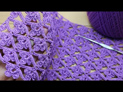 Видео: Простой ЦВЕТОЧНЫЙ УЗОР крючком ВЯЗАНИЕ для начинающих Easy to Crochet Tape Lace flower pattern